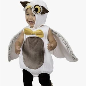 Adorable Owl Costume for Kids - White and Brown